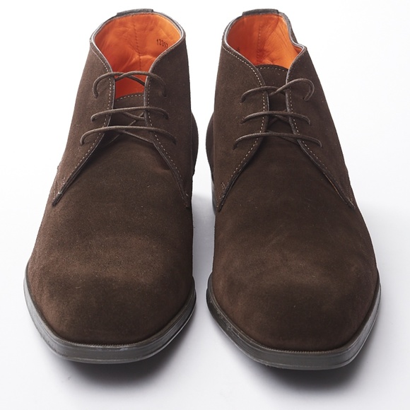 🆕️ NWT Santoni Dark Brown Suede Chukka Boot - Picture 2 of 7